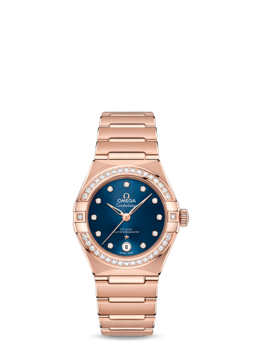 Omega Constellation Manhattan 29 Co-Axial Master Chronometer Sedna Gold / Blue / Diamond